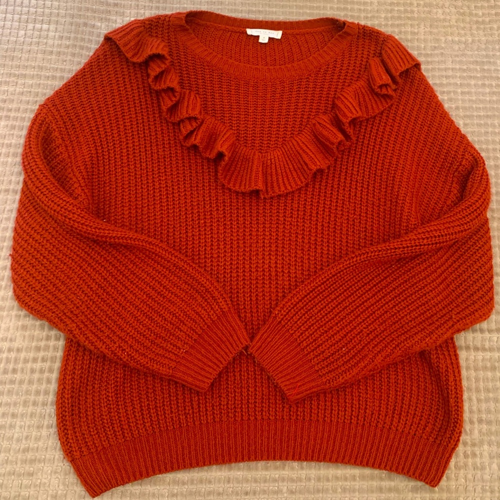 Burgundy sweater , light cozy knit